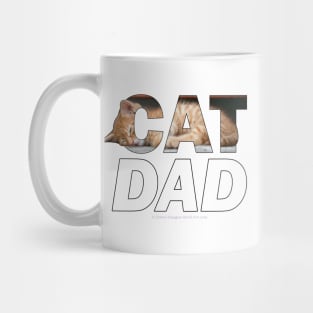 CAT DAD - ginger cat oil painting word art Mug